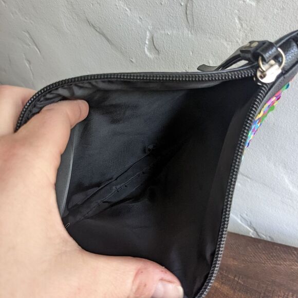 Victoria Secret Multicolored Rainbow/Silver Reversible Sequin Clutch Bag - Picture 4 of 5